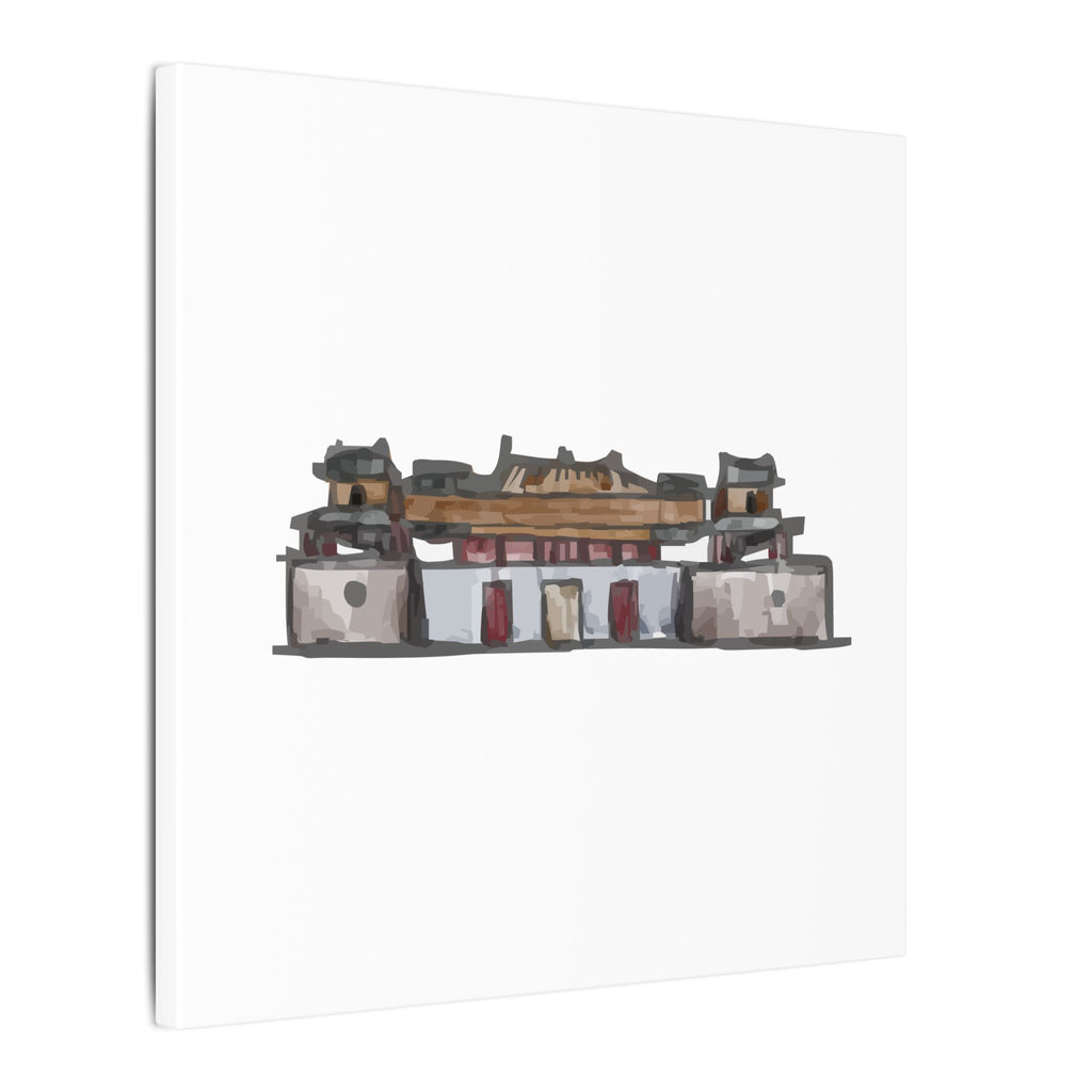 Decorative wall shelf with a rustic design on a white background