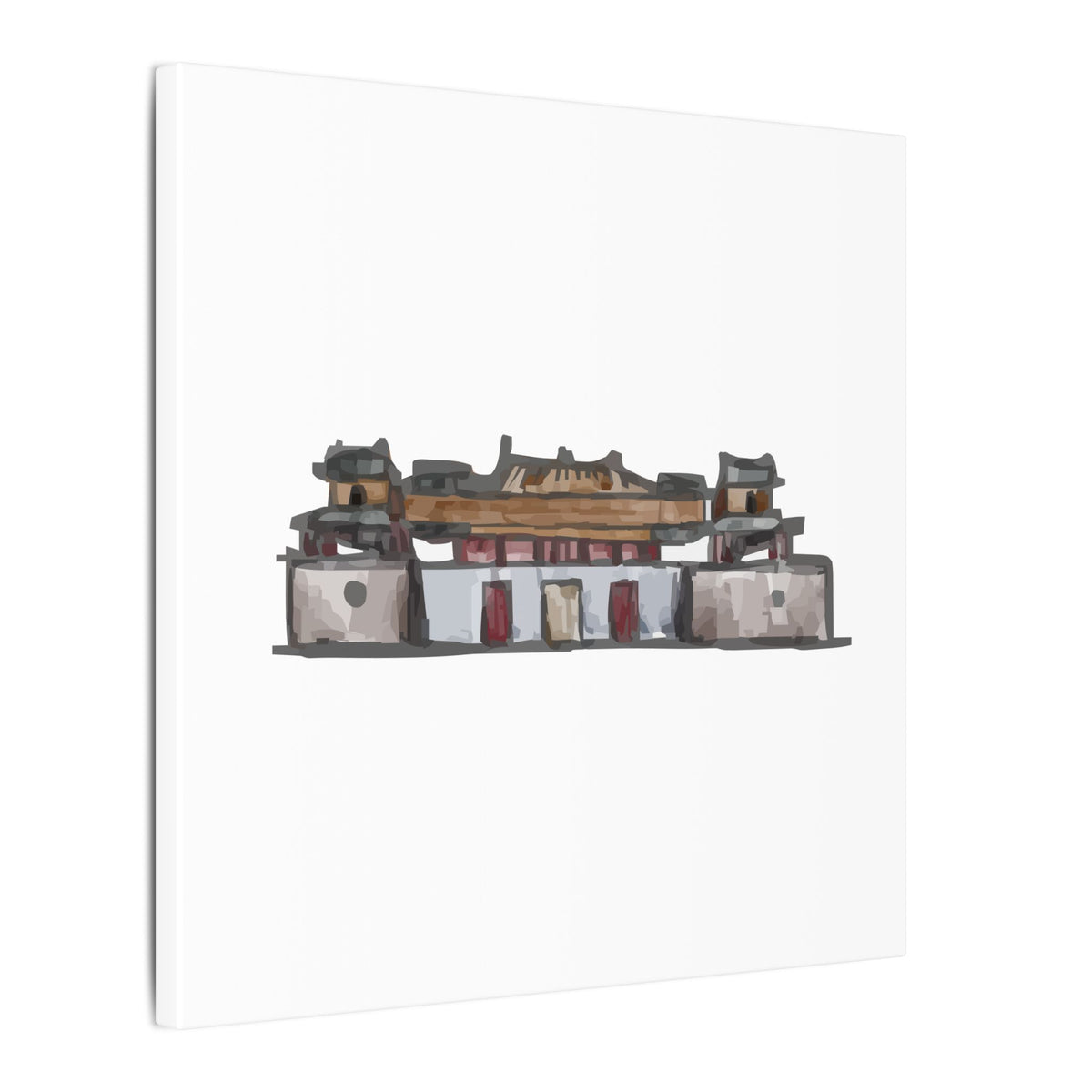 Decorative wall shelf with a rustic design on a white background