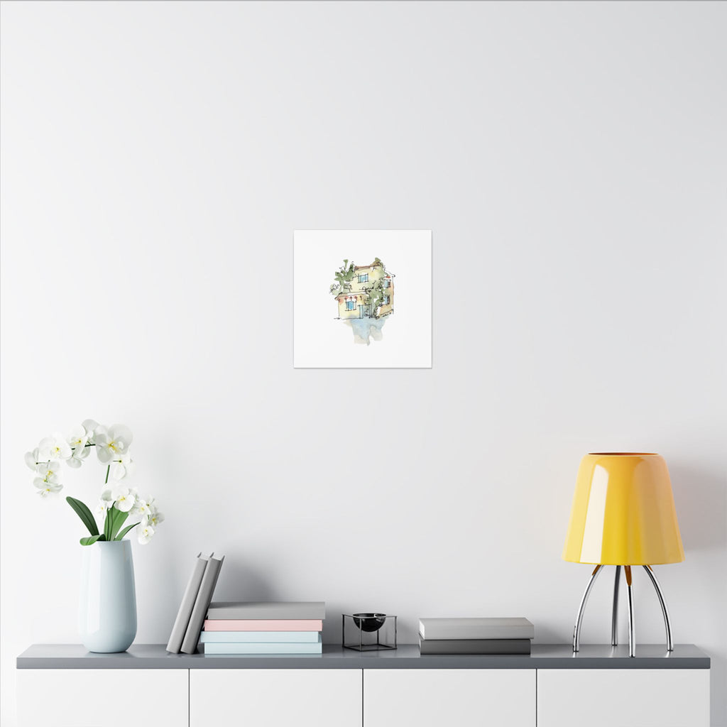 Old Town House, Vietnam – Watercolor Sketch Print