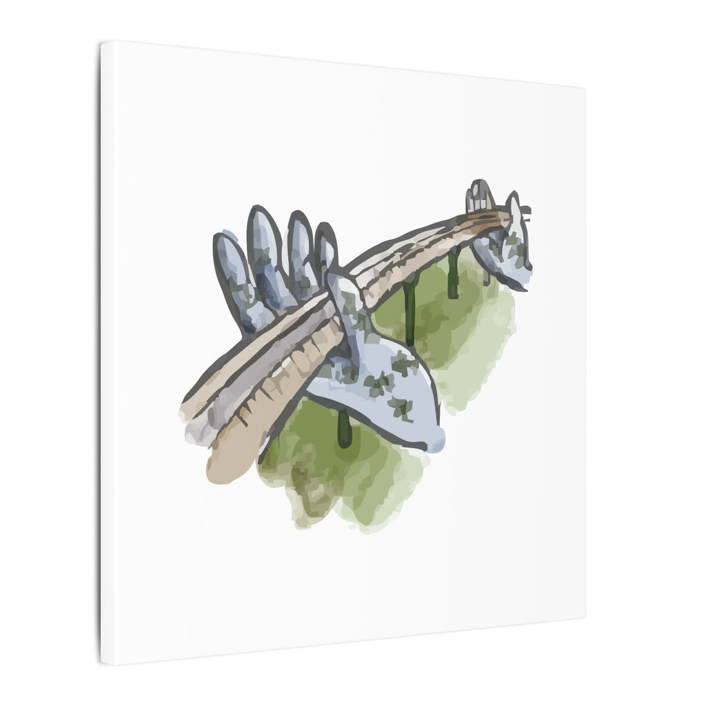 Illustration of a hand holding a sword with a green splash on a white background