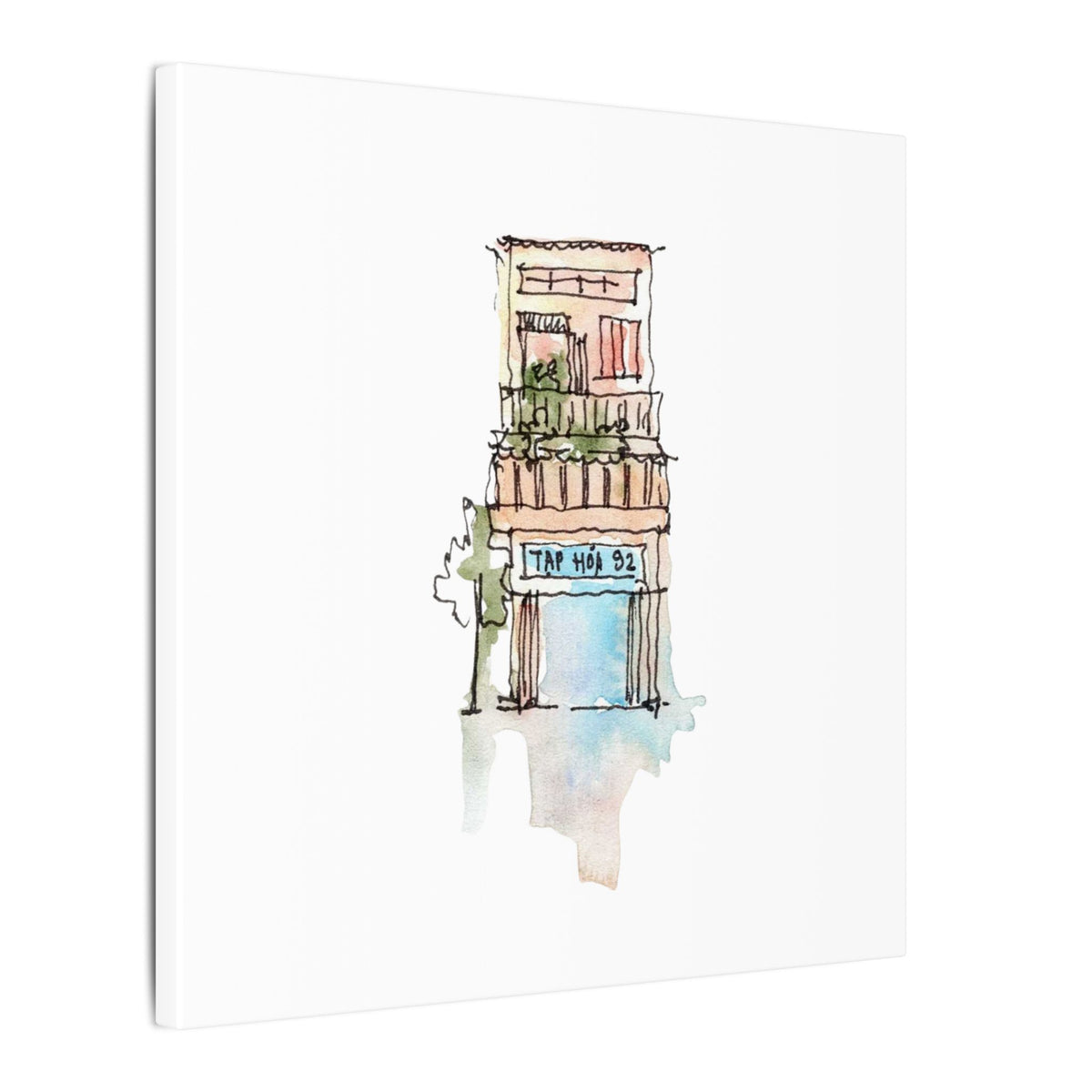Saigon Corner Shop No. 92 – Vietnamese Street Watercolor Print